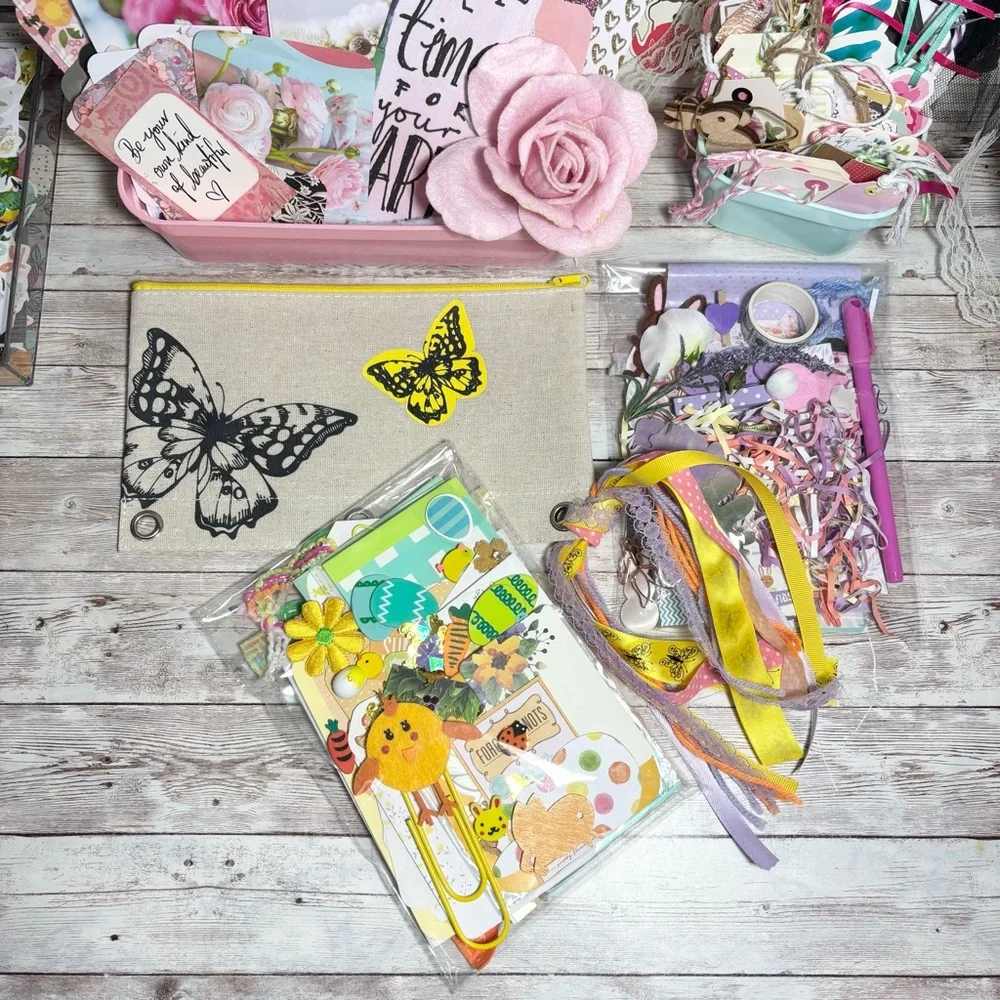 Spring Easter Junk Journal Kit & Planner Decor Supplies Scrapbook Lot Ephemera